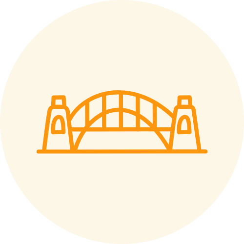 Inner West Sydney icon orange version