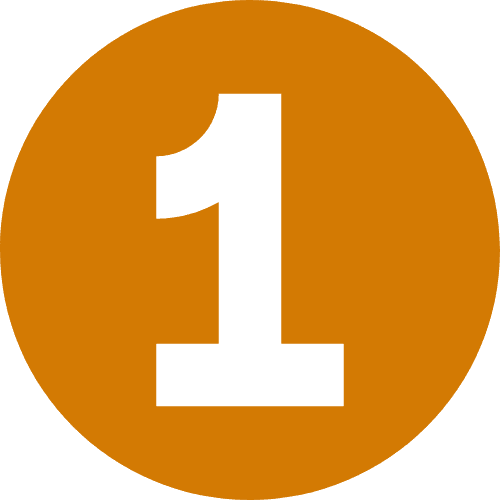 no 1 icon dark orange version