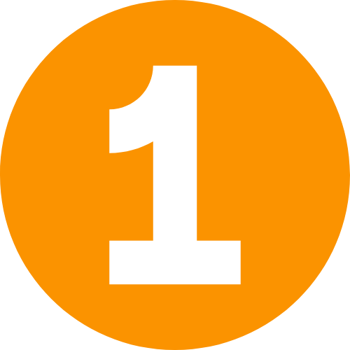 no 1 icon orange