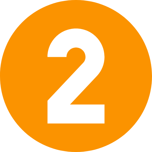 no 2 icon orange